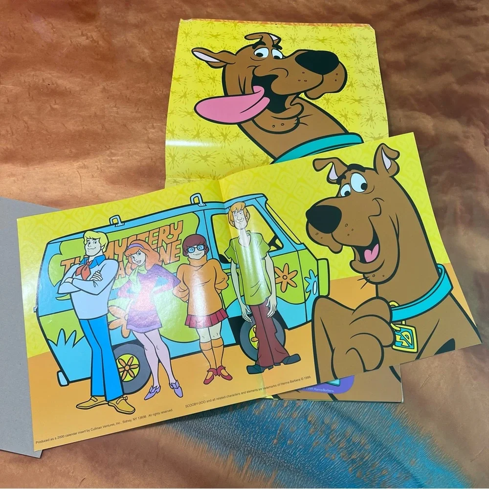 Vintage 2000 Scooby Doo Calendar with Poster Y2K